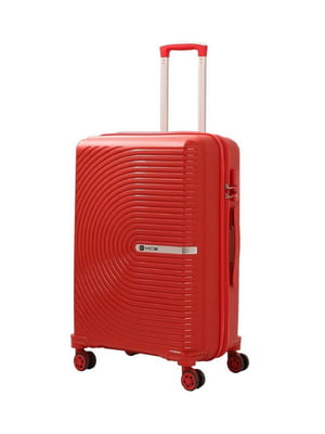 Пластикова валіза середнього розміру червона на 4-х колесах | 6767967