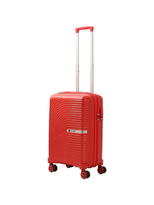 Маленька пластикова валіза червоного кольору на 4-х колесах | 6767968