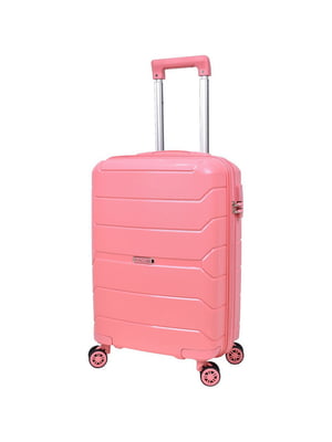 Мала пластикова валіза рожевого кольору на 4-х колесах | 6767984