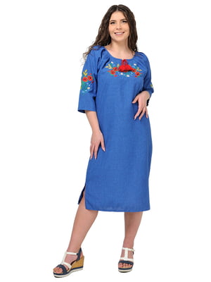 Сукня-вишиванка “Маки” із поясом з китицями | 6770140