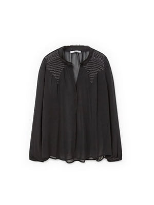 Черная блуза с длинным рукавом | 6774160