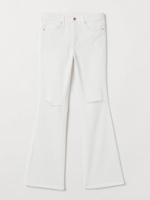 Білі джинси-кльош з розрізами | 6774179