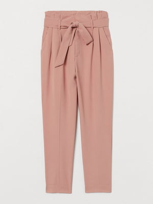 Розовые брюки с поясом | 6774189