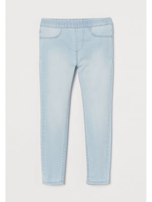 Блакитні джинси з еластичного деніму | 6774195