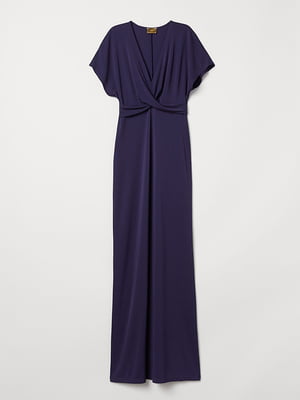 Темно-синя трикотажна сукня-максі | 6774409
