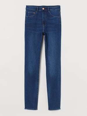 Синие джинсы-скинни с высокой талией | 6774414