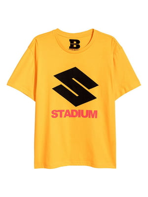 Желтая футболка с принтом | 6774542