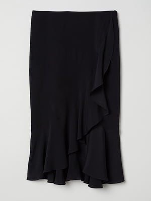 Черная юбка с асиметричным низом | 6774602