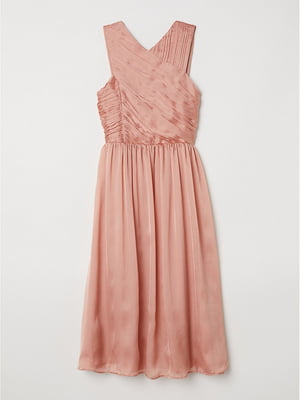 Атласное платье персикового оттенка | 6774718