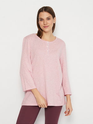 Свободный пижамный лонгслив розового цвета | 6775037