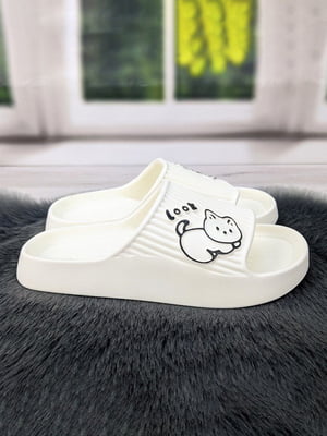 Пенковые белые сланцы с нарисованым котиком | 6775124