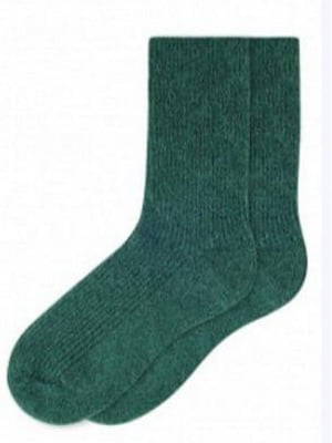 Шкарпетки зелені з вовни ангорського кролика | 6775963
