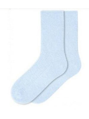 Шкарпетки блакитні з вовни ангорського кролика | 6775964