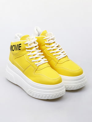 Жовті черевики на шнурівці | 6776028