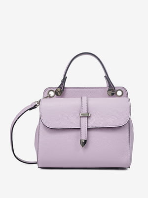 Шкіряна сумка крос-боді фіолетового кольору | 6777856