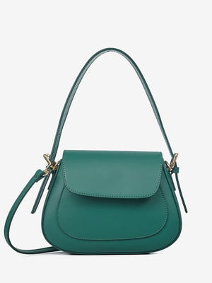 Шкіряна сумка крос-боді зеленого кольору | 6777865