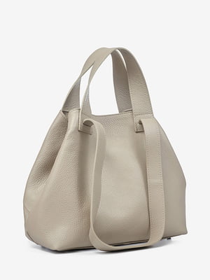 Кожаная сумка-шоппер цвета капучино | 6777895