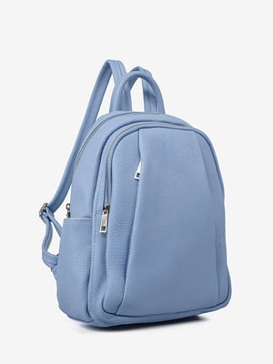 Кожаный рюкзак голубого цвета | 6777923