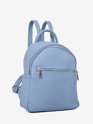 Голубой кожаный рюкзак | 6777928