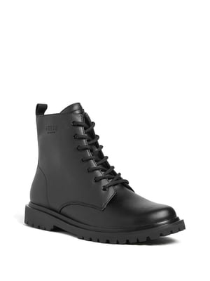 Чорні черевики на шнурівці | 6775659