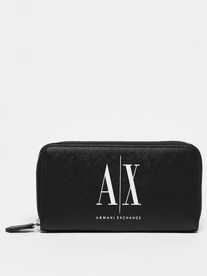 Чорний гаманець з логотипом | 6775727