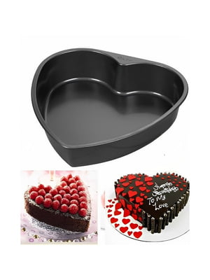Форма тефлонова чорна у вигляді серця для тортів та пирогів (23x22.5x3.5 см) | 6776473