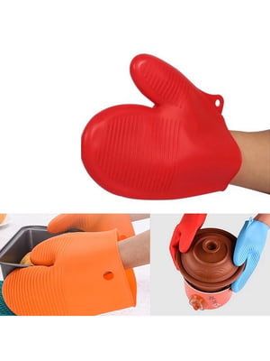 Силіконова рукавичка-прихватка для гарячого термостійка (20х16.5 см) | 6776715