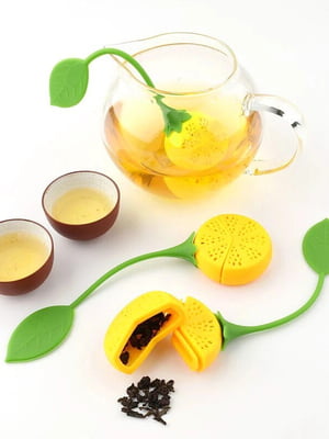 Заварник ситечко для заварювання силіконовий для чаю у вигляді фруктів (лимон) | 6776720