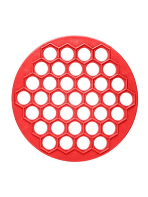 Пластикова пельменниця (форма для приготування пельменів) Ø26 см — червоний | 6776839