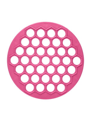 Пластикова пельменниця (форма для приготування пельменів) Ø26 см — рожевий | 6776896