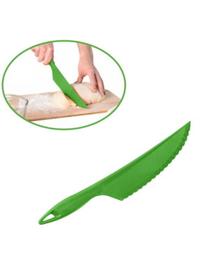 Пластиковий кухонний ніж для силіконового килимка крему, торта, тіста овочів та фруктів (30.5 см) — салатовий | 6776960