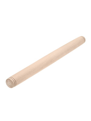 Скалка / тачівка / качалка дерев'яна рівна для пельменів (39 см, Ø 3 см) | 6777362