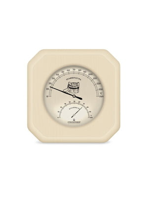 Термогігрометр для сауни ТГС вик. 1 основа - дерево (0 ... + 140 °С, 0-100%) | 6777453