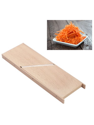 Тертка широка універсальна дерев'яна для овочів по-корейськи (30*10 см) | 6777470