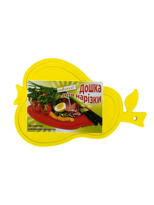 Дошка обробна пластикова для нарізки м'яса, риби, овочів та фруктів у формі груші (280х190 мм) | 6777508