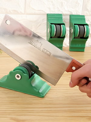 Точилка універсальна для ножів та ножиць кругла на підставці 12.5 см | 6777625