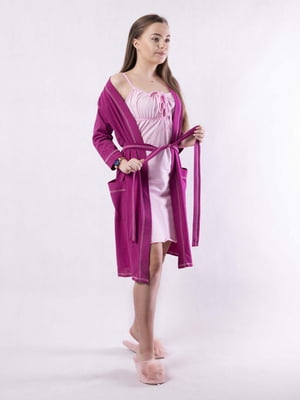 Комплект домашнього одягу: халат та нічна сорочка | 6780140
