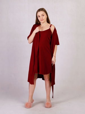 Комплект домашнього одягу: халат та нічна сорочка | 6780318