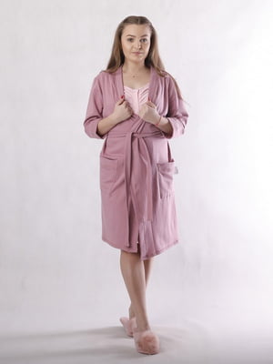 Комплект домашнього одягу: халат та нічна сорочка | 6780552