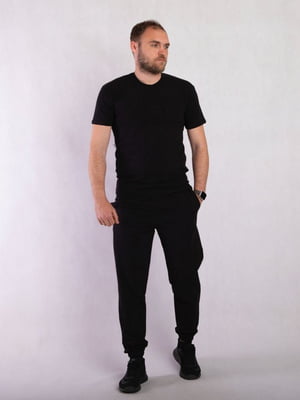 Чорні спортивні штани з кишенями | 6780592