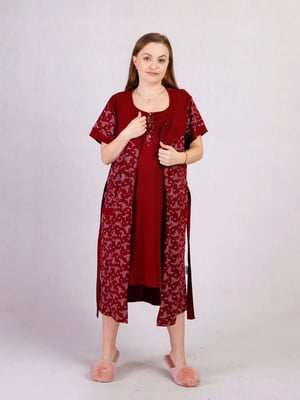 Комплект домашнього одягу: халат та нічна сорочка | 6780708