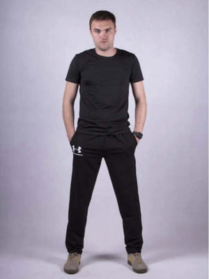 Чорні спортивні штани з кишенями | 6780806