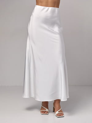 Длинная атласная юбка на резинке | 6781109