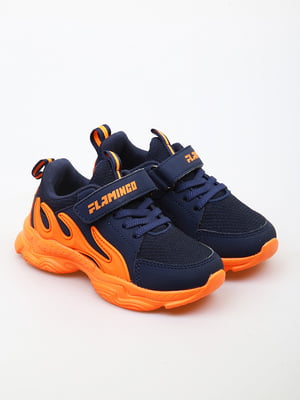 Кросівки оранжево-сині на липучках | 6781304