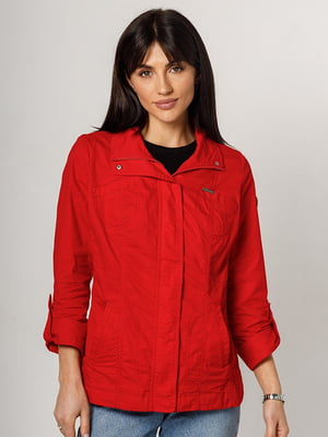 Куртка-сорочка червоного кольору | 6781417