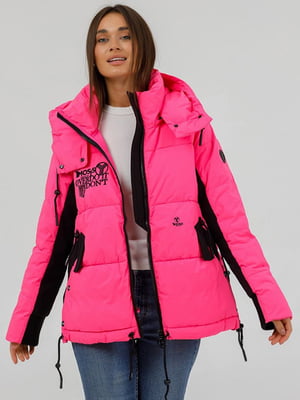 Рожева зимова куртка | 6781732