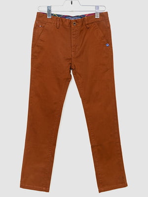 Прямые коричневые брюки средней посадки | 6781824