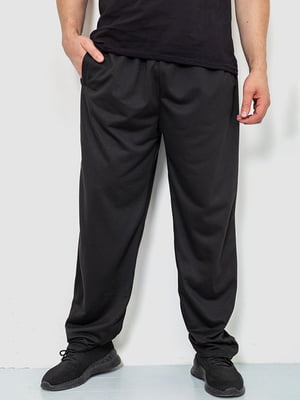 Трикотажные черные брюки свободного фасона | 6782043