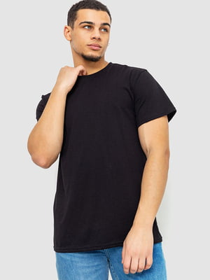 Базова чорна бавовняна футболка | 6782104