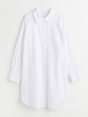 Белая удлиненная рубашка | 6684812